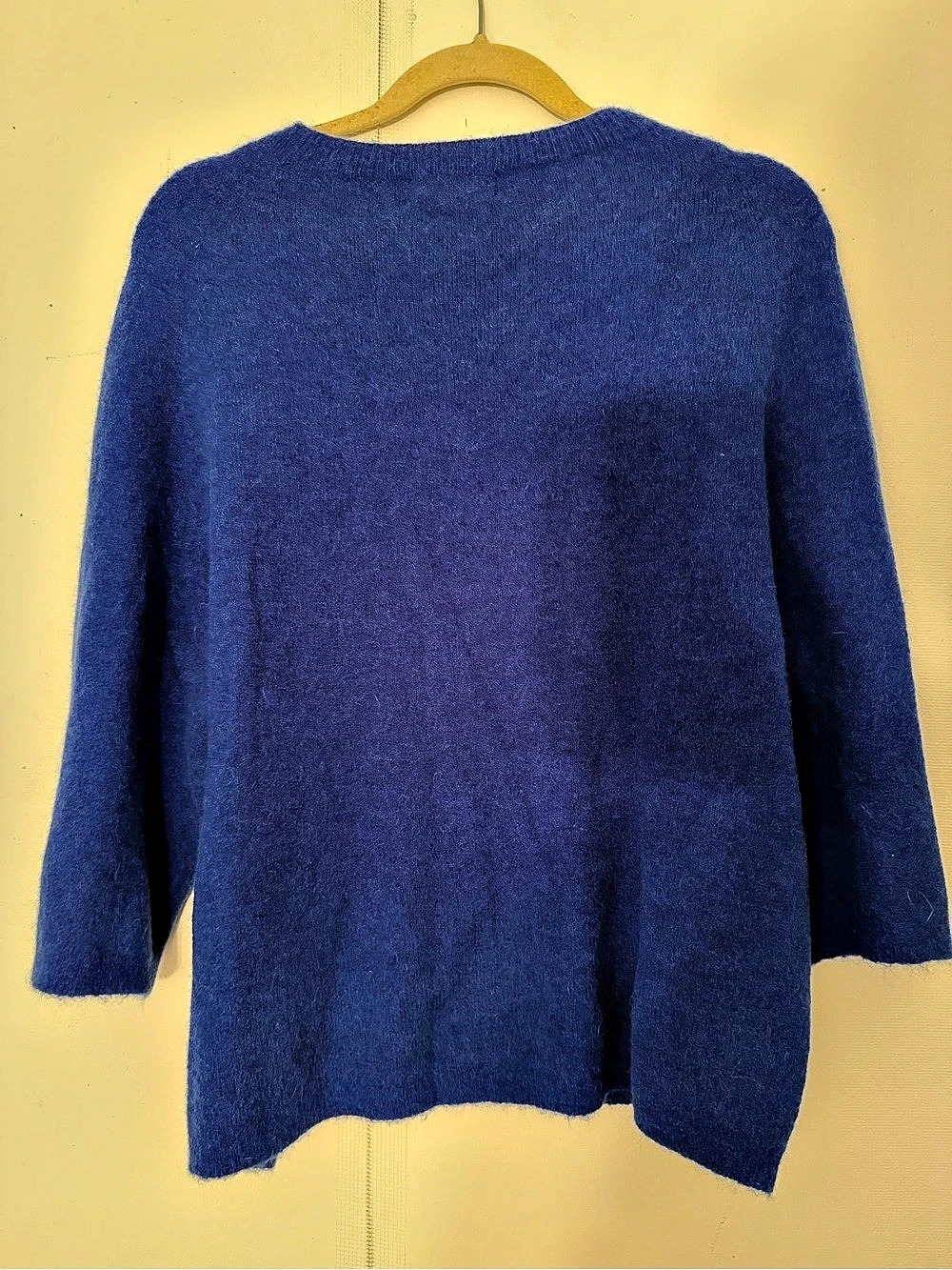 Bianco&Blu Blue Alpaca Blend Crewneck Sweater XL NWT - Picture 2 of 6